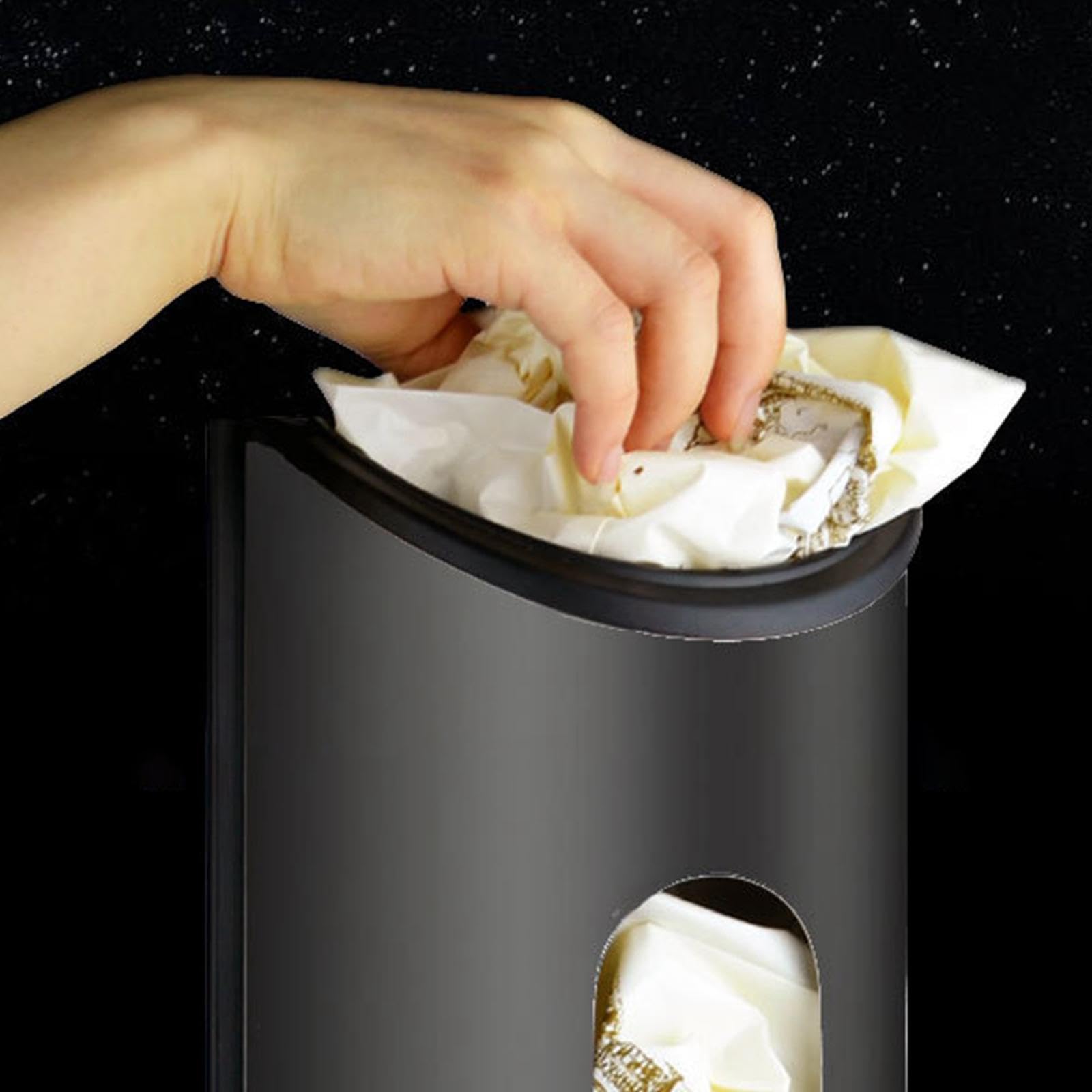 Organizador de bolsas de basura, Dispensador de bolsas de comestibles for montaje en pared, Protector de bolsas de comestibles montado en la pared debajo del fregadero, Caja de almacenamiento de bolsa