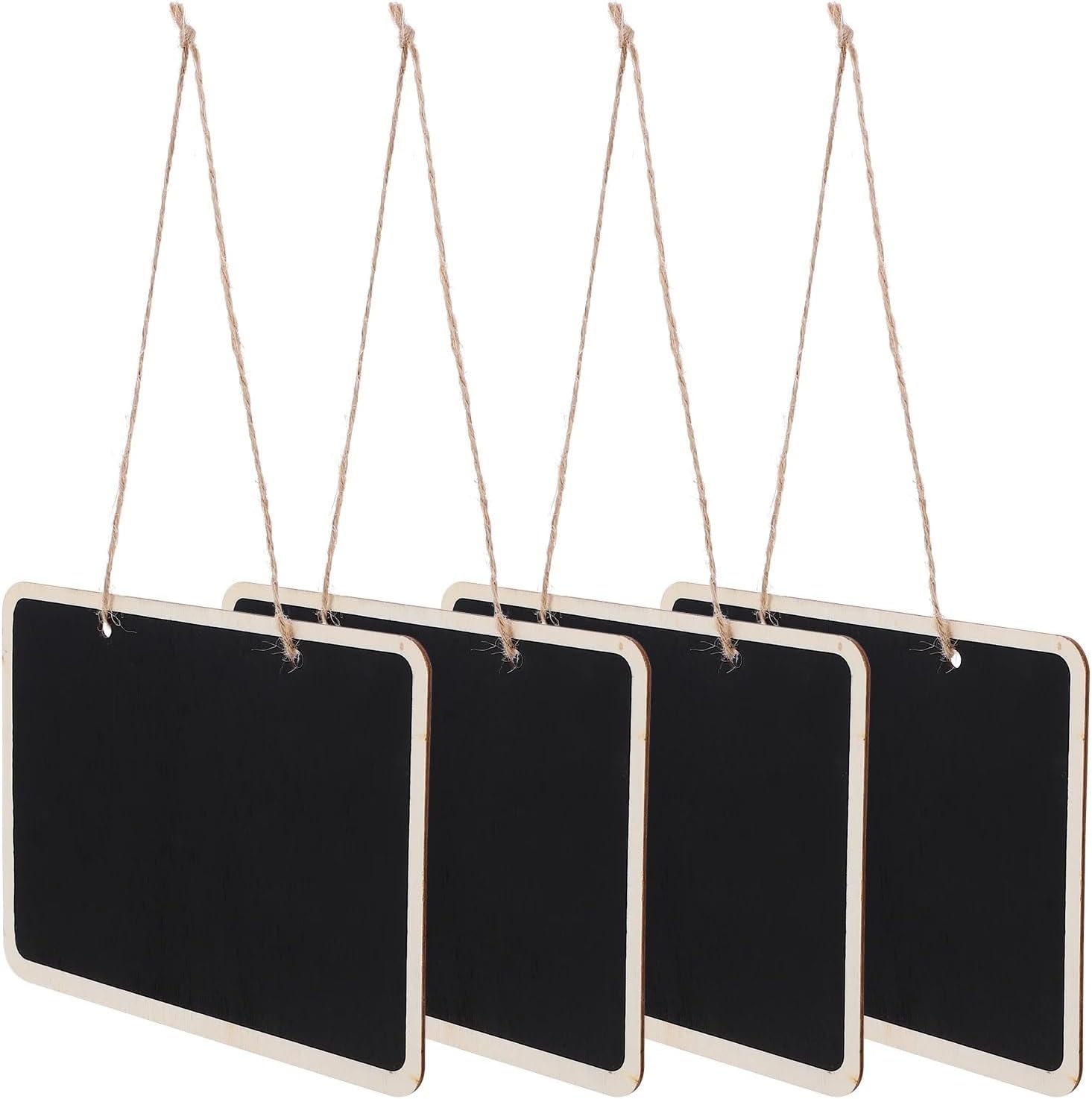 8 pcs Chalkboard Signs Mini Chalkboard Signs Double Sided Wooden Hanging Blackboard Tags for Wedding Crafts Memo Signage Decor