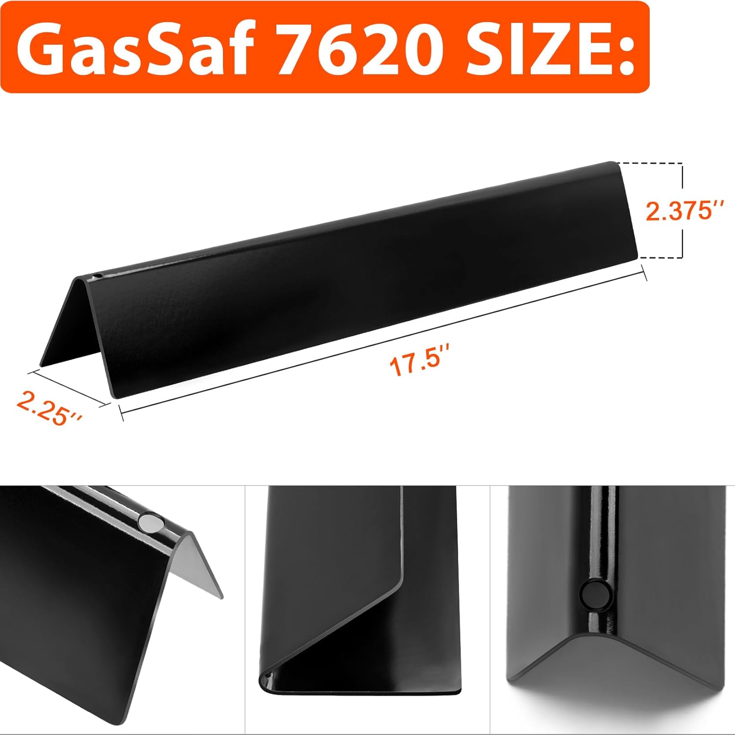 GasSaf 17.5 inch Flavorizer Bars and 19.5 inch Grill Grates Replacement for Weber 7620 7524, Genesis 300 Series E310 E320 E330 S310 S320 S330 Gas Grills with Front Control Knob (2011-2016)