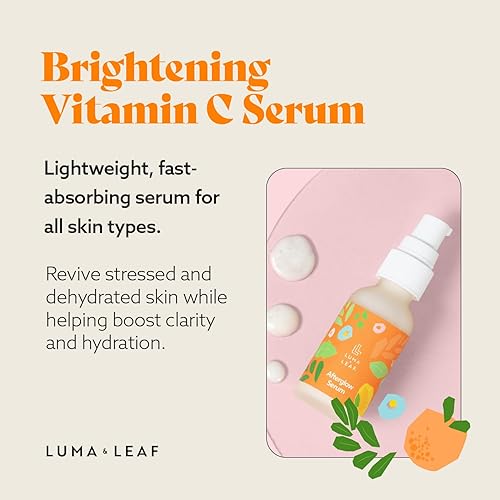 Miniatura 4 de Suero de vitamina C para la cara, suero iluminador LUMA & LEAF con aceite de jojoba, reduce las manchas oscuras, el tono desigual de la piel, la