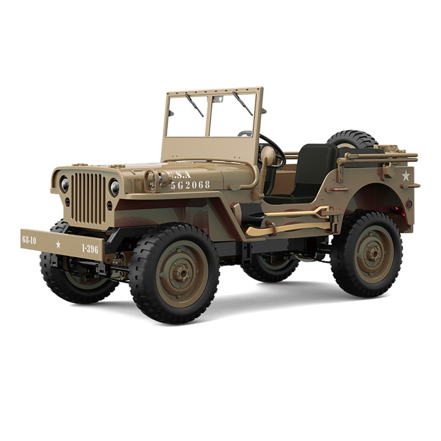 TOUCAN RC HOBBY RTR JJRC 1/10 C8815 RC Militär-LKW Fernbedienung Offroad-Auto Modell Rock Crawler Lichter Abnehmbare Dekorationen Keine Geräusche