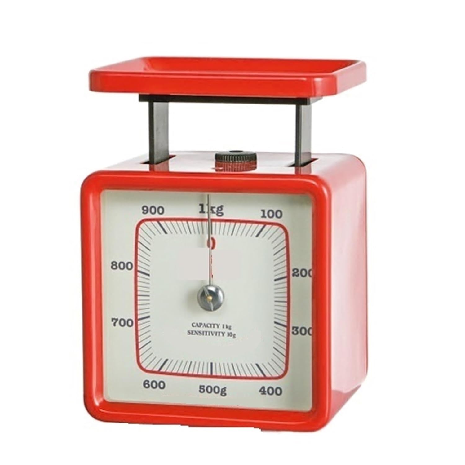 Exquisite Kitchen Metal Machinery Spring Scale Flour Table Measuring in Gram Easy to Use Scales (Color : W) (T)