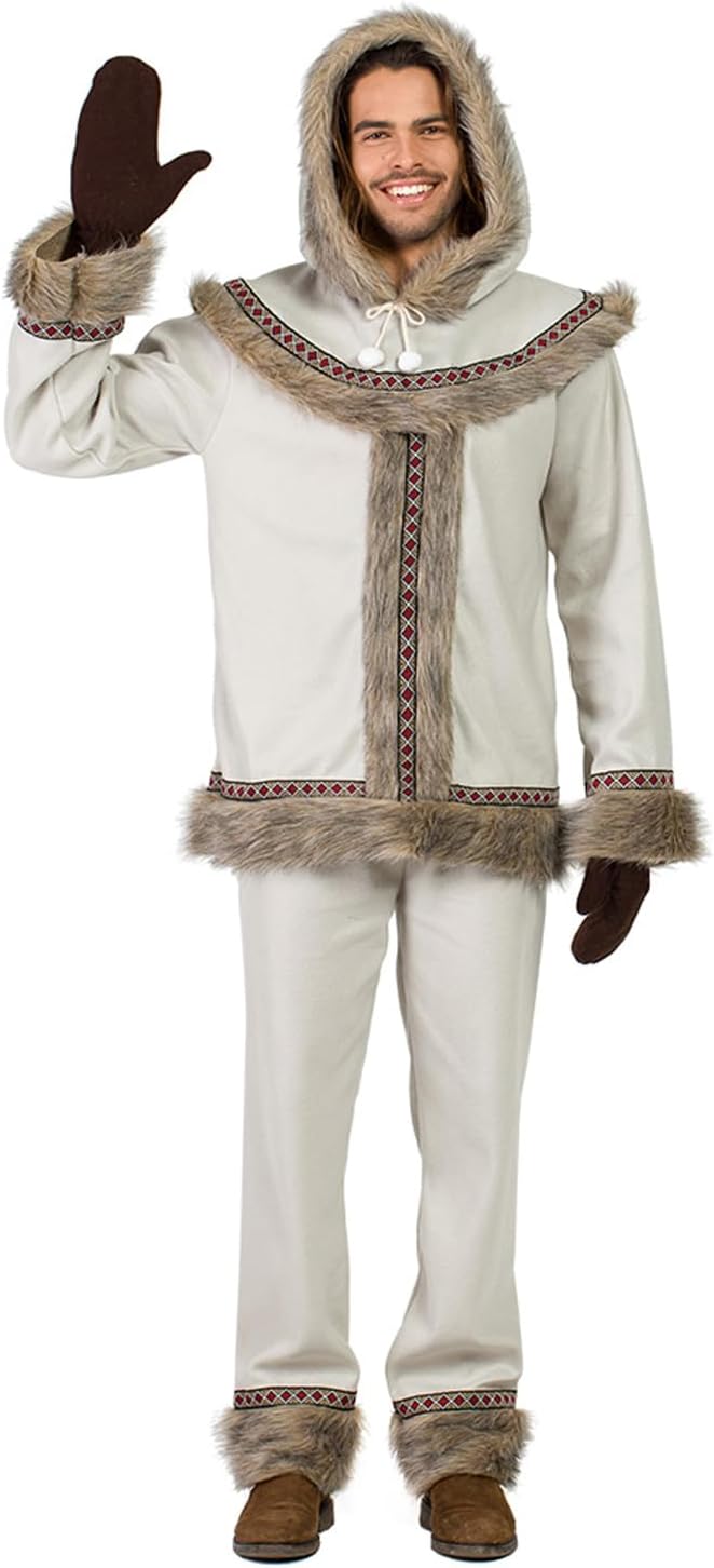 Boland - Inuit Kostüm für Herren 5-teilig, Faschingskostüm für Mottoparty…