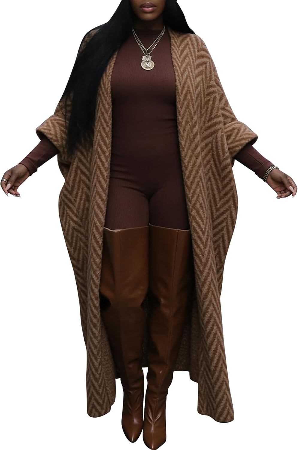 Womens Long Cardigan Sweaters Open Front Chunky Sweaters Knitted Duster Oversized Cardigans Coats Winter Outwear