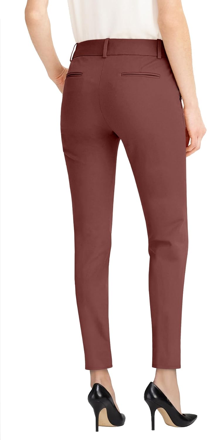 Hybrid & Company Womens Super Comfy Flat Front Stretch Trousers Chino Pants - Image 2