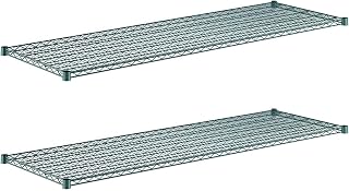 (2-Pack 24" x 72") Green Epoxy Additional Heavy Duty Shelving, Wire Shelf for Shelving Units, NSF Replacement Shelves for Wire Rack