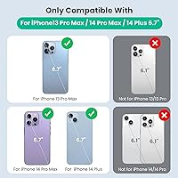 Vista 2 de Funda de batería para iPhone 14Plus/14Pro Max/13Pro Max, potente funda protectora de carga portátil de 8600 mAh, funda de cargador de batería
