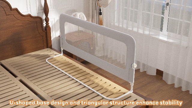 FigTime Bed Rail for Toddlers, Baby Bed Rail Guard for Kids, Toddler Bed Rails with Reinforced Anchor Fit, Height Adjustable & Foldable Bed Rail Guard for Twin, Full, Queen & King