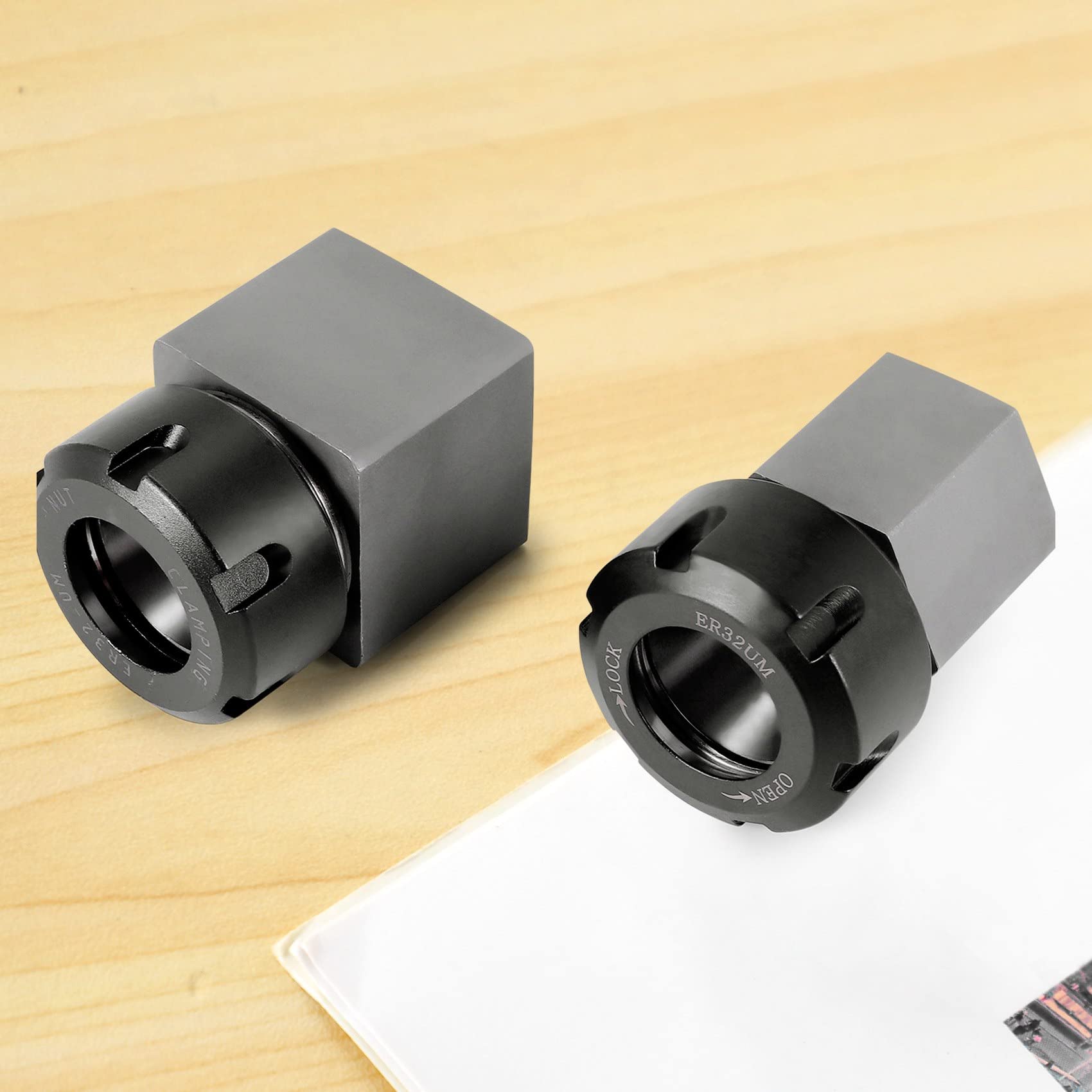 ER32 Collet Chucks Block Set 2 supporti serraggio quadrati esagonali per CNC tornio
