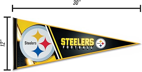 Vista 88 de Rico Industries NFL Football Primary 12" x 30" Felt Wall Décor Pennant - Great for Home/Bed Room/Man Cave Décor