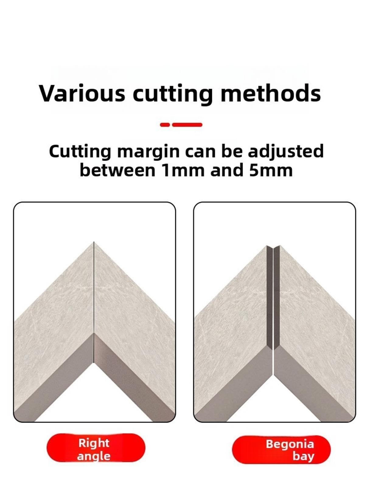 Máquina cortadora y biseladora de 45 grados para baldosas cerámica, mármol biselado madera (sin polvo) para metal madera(Round pipe)