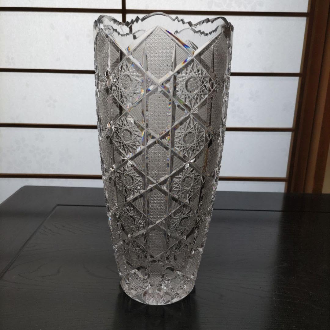 花瓶ボヘミアガラスチェコスロバキア