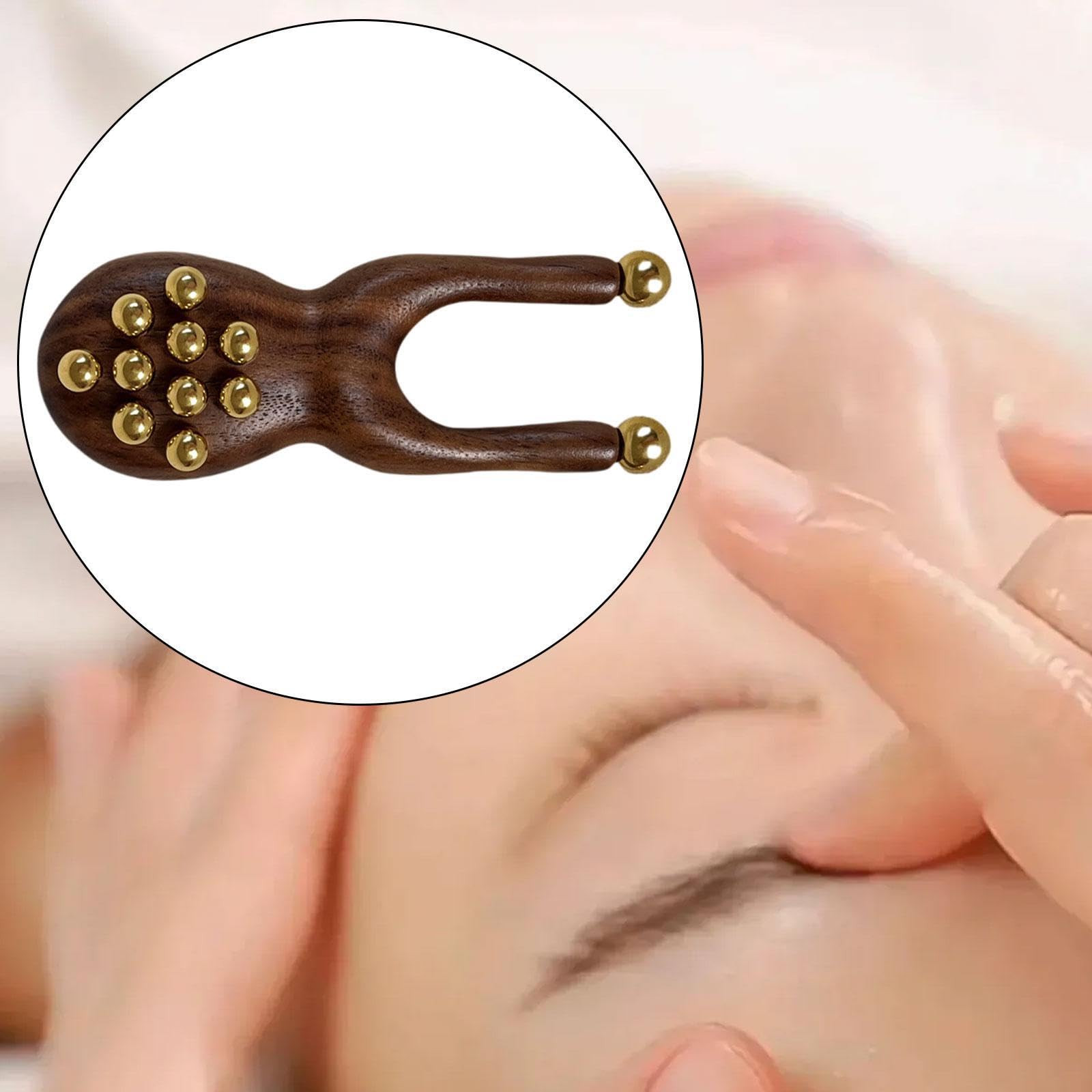 Generic Massaggiatore Facciale Manuale a Forma di Rana, Strumento Gua Sha in Legno