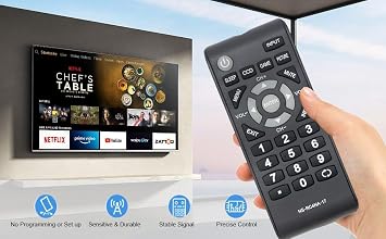 Universal Replacement Remote for Insignia LCD TVs - Compatible with Select 2019-2023 Models, No Programming Required
