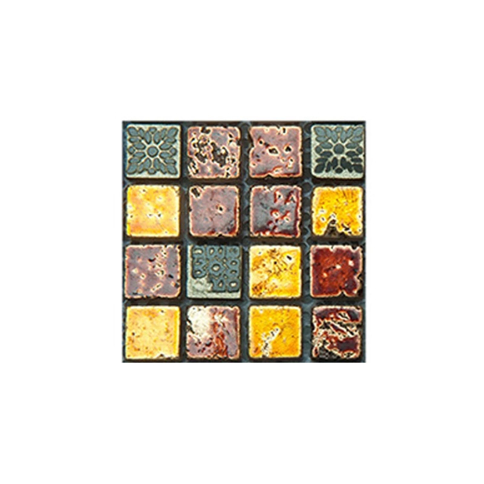 Stick On Tiles 10Pcs Mosaic Sticker Tiles Labelstock Bathroom Floor Tile Adhesive Kitchen Backsplash Chap Worktop Kitchen Decor 10x10cm(3)