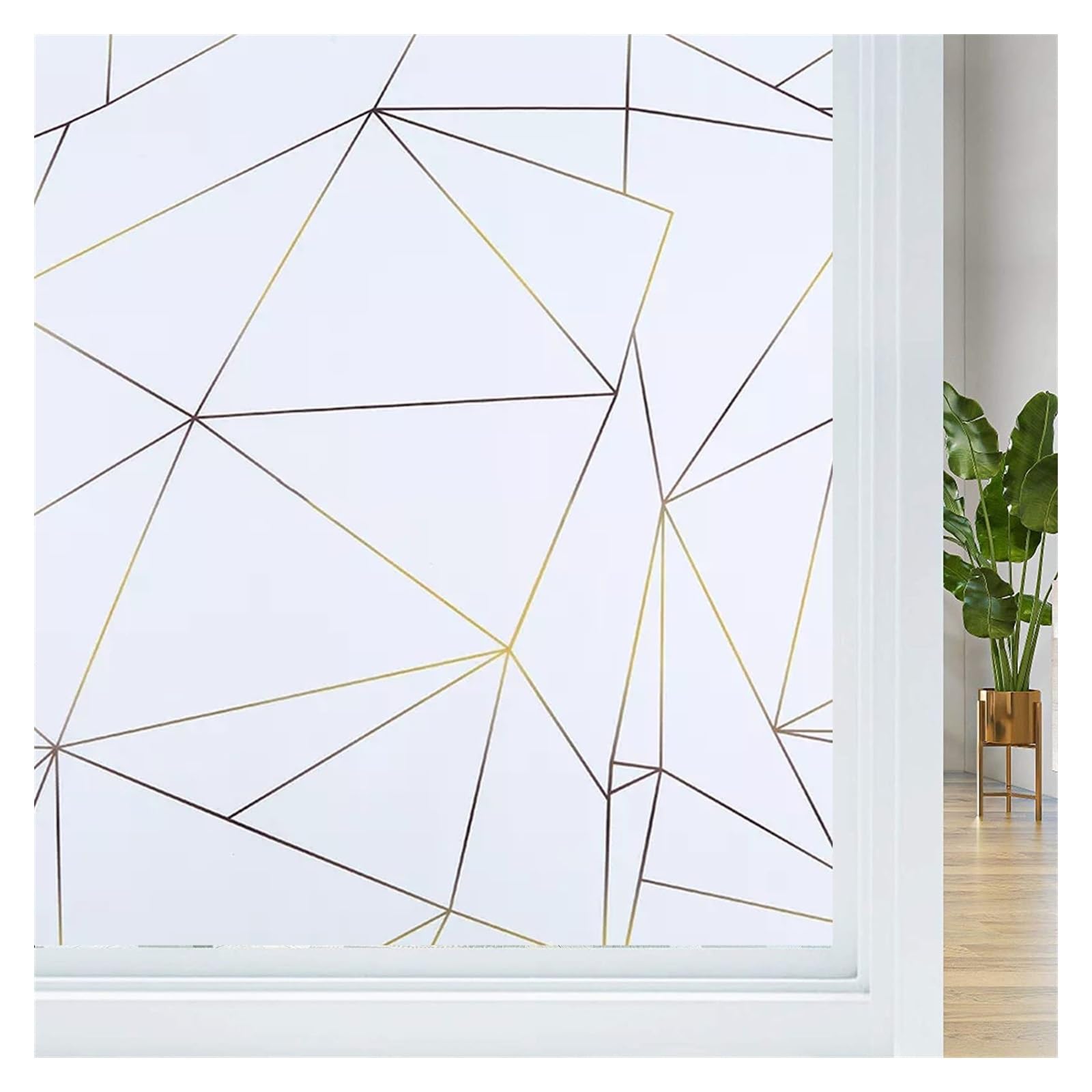 Gc3sj7wn6b One Color Privacy Film Window Privacy Film Frosted Glass Clings, Static Cling Adhesive Stained Vinyl For Home Heat Control Stickers Window Film(45X100 Cm)