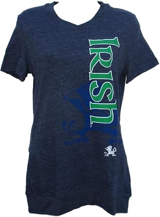 VF Notre Dame Fighting Irish Girls V-Neck Cap Sleeve Shirt - Navy