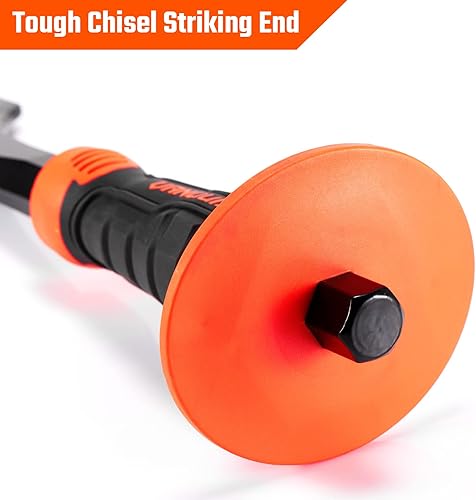 Miniatura 2 de VANQUISH Cincel de mampostería resistente con protector de mano bimaterial para mampostería (4709)