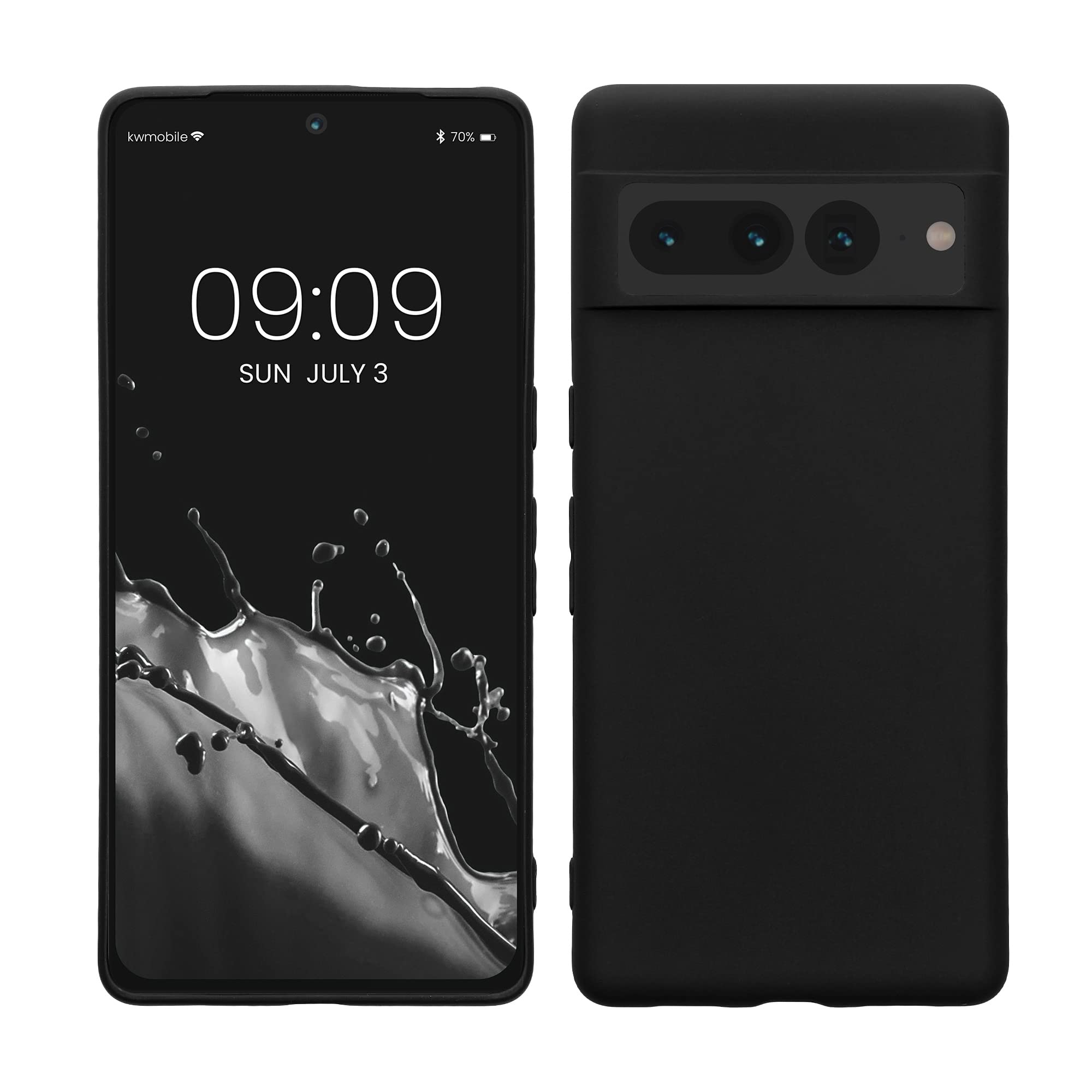 kwmobile Hülle Soft TPU Silikon Hülle für Google Pixel 7 Pro – Schwarz