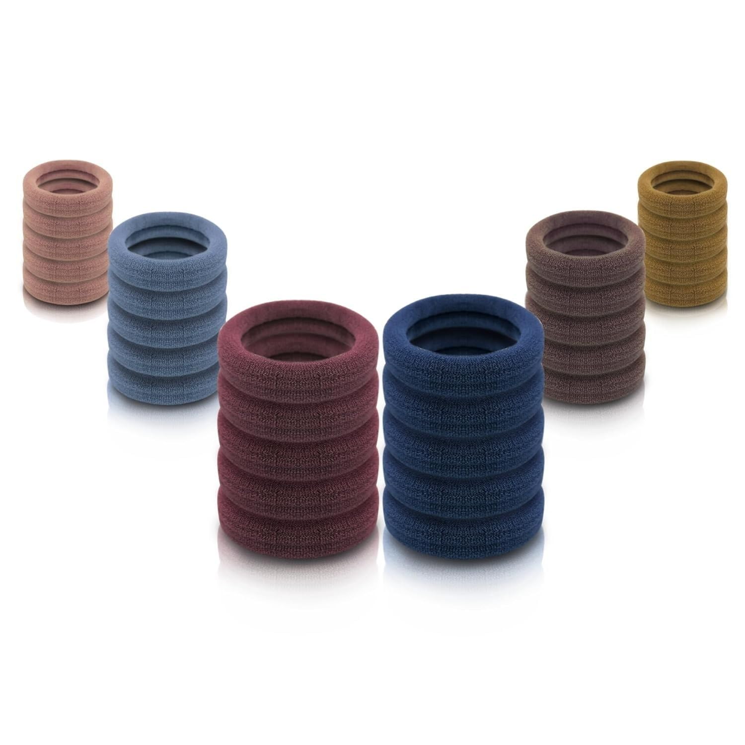Trends ShopperZ - Set of 30 Elastic Hair Rubber Bands for women - Comfortable, Secure Hold for All-Day Styles, Perfect for Ponytails, Braids