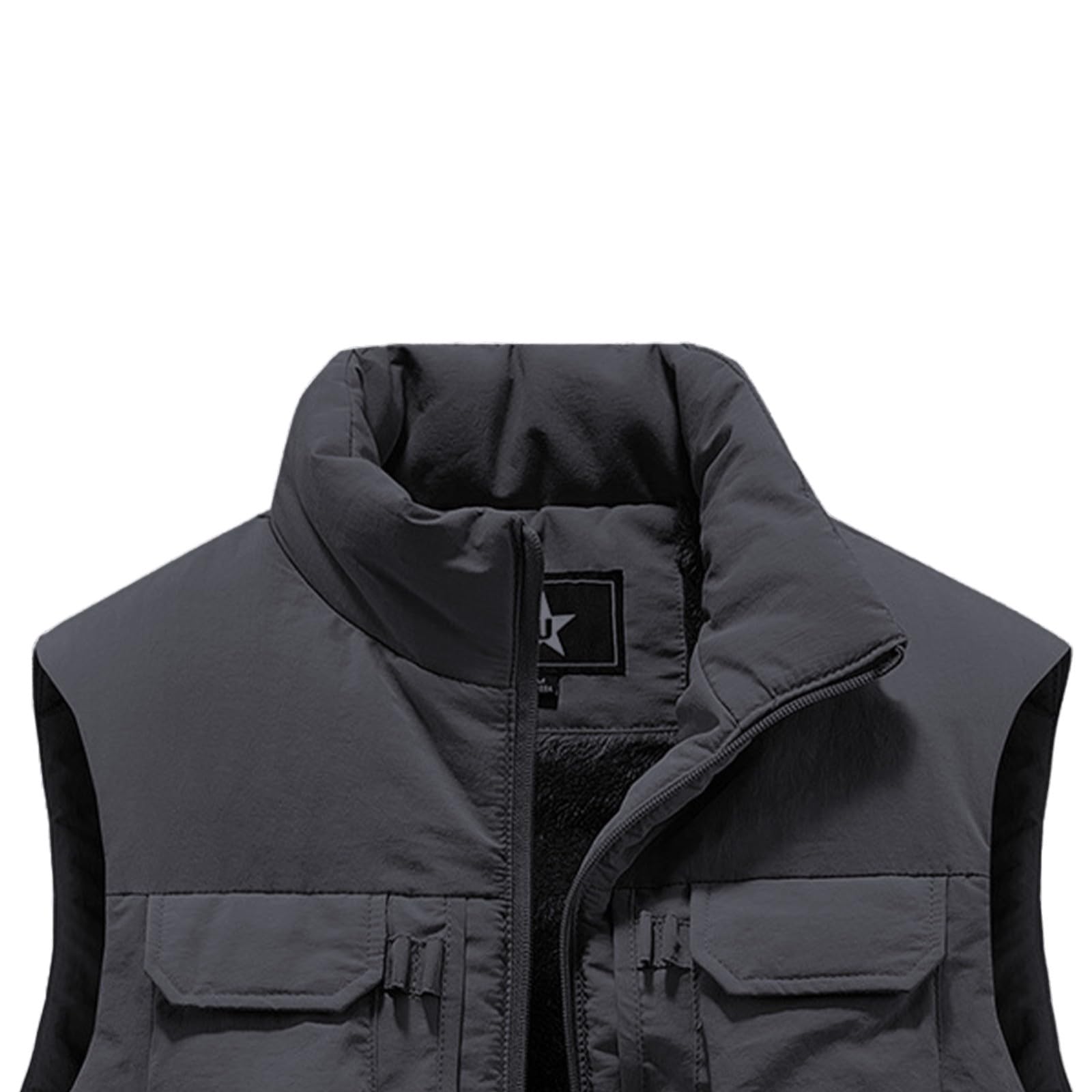 Gilet utilitaire multi-poches pour homme – Gilet tactique léger sans manches avec fermeture éclair, design en tissu durable, gilet cargo d'extérieur pour la pêche, le camping, la photographie et les