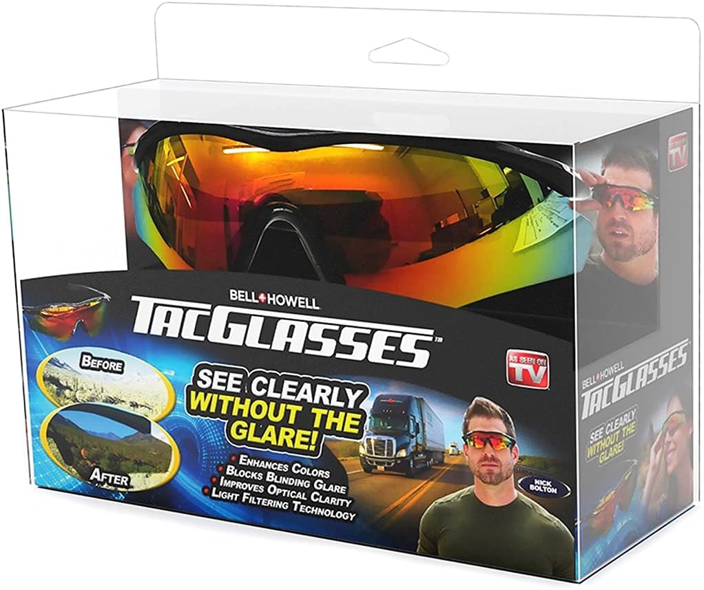 TAC GLASSES Tac Polarized Sunglasses Sports Outdoor Sunglasses for Men/Women, Unisex, Military Eyewear As Seen On TV, Blue, One Size fit all