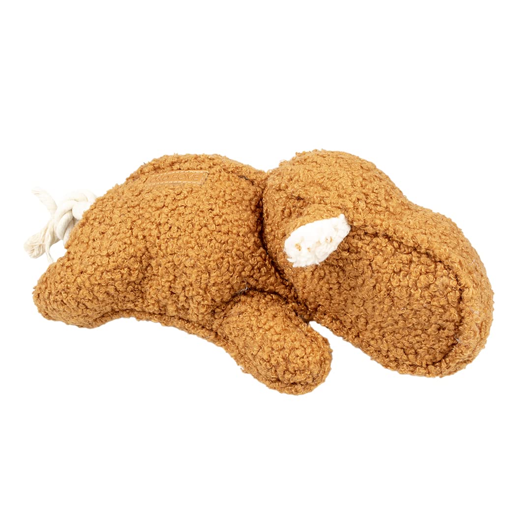 D&D Home, Jouet pour Chiens Emmy 30x14x12 cm, Corde épaisse avec Noeud dans Le Jouet, avec Queue en Corde de Coton Naturel, Rembourrage 100% Polyester, Couleur et Forme contemporaines