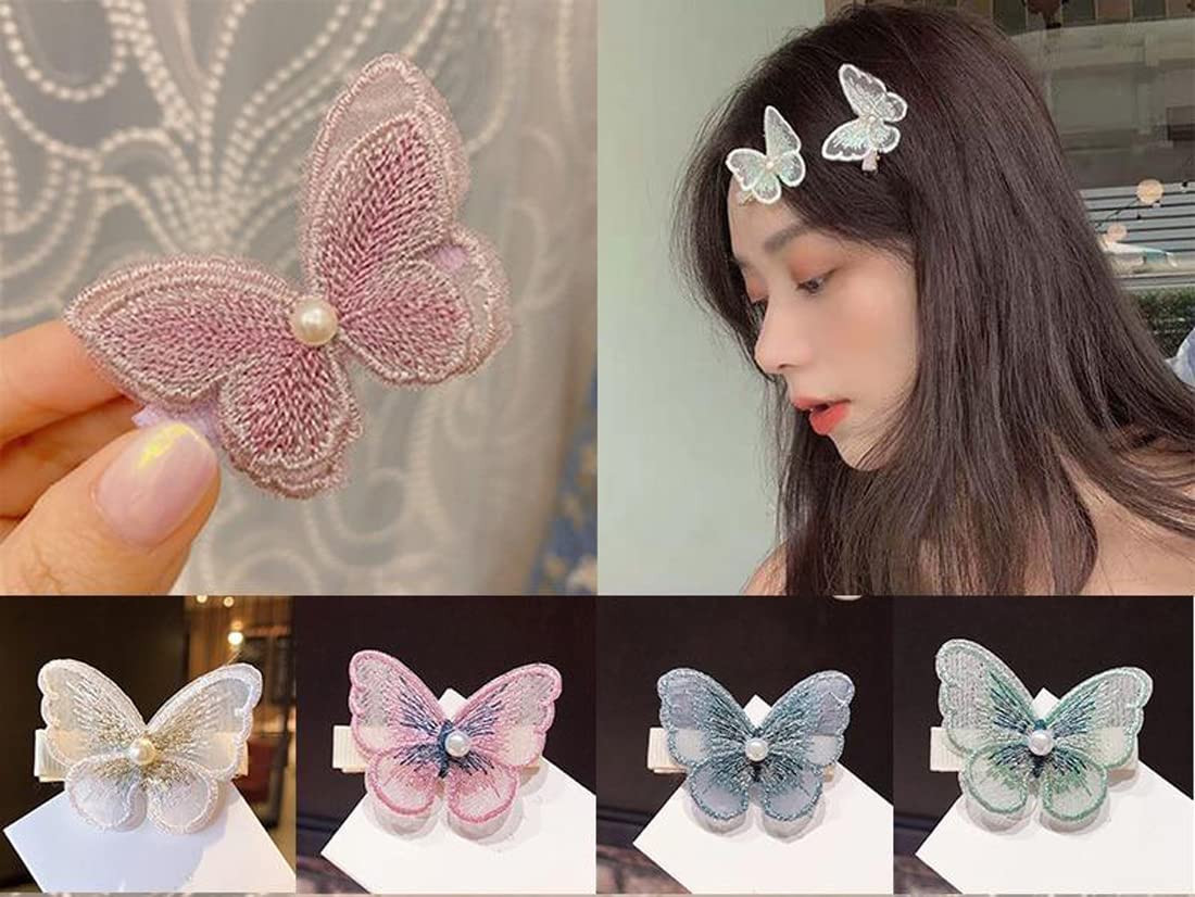 4 Pcs Lace Butterfly Clip for Girls and Women Trending (B0BGSWX96C) Amazon Price History, Amazon Price Tracker