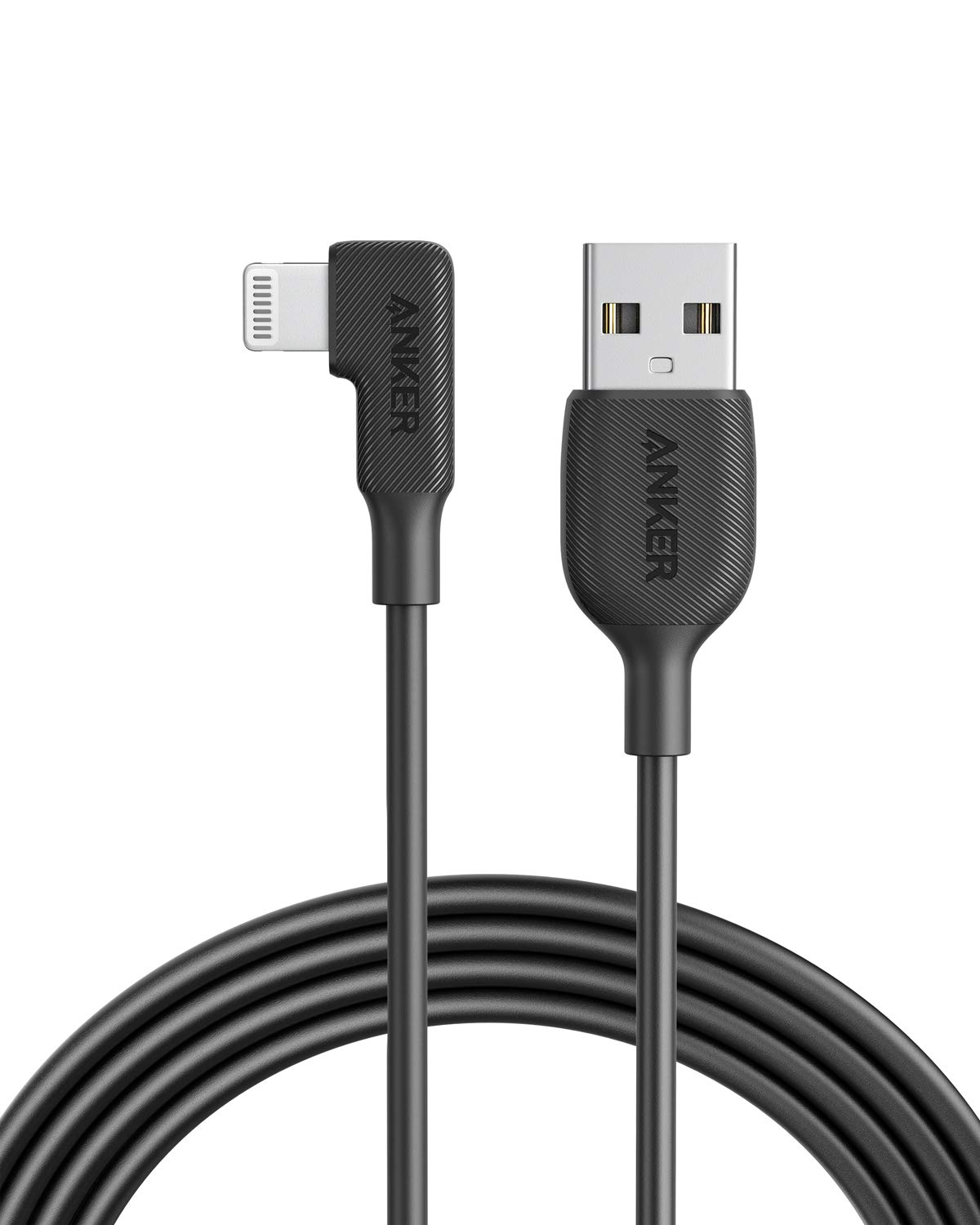 AnkerB2B A to Right Angle Lightning Cable 6 Foot, Black