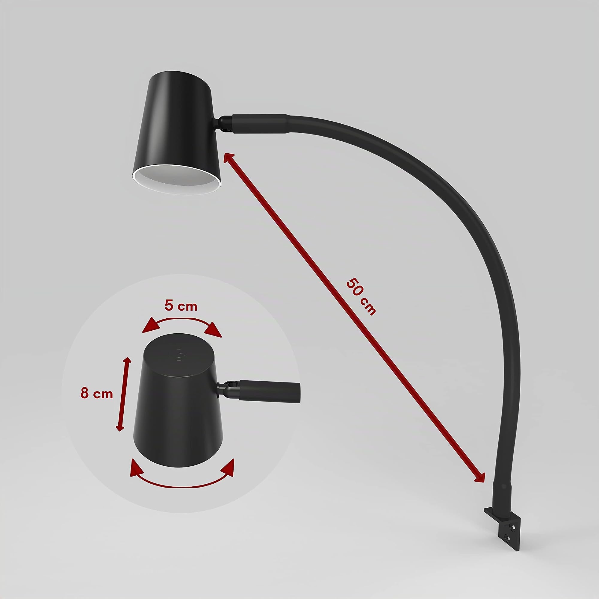 kalb | LED Bettleuchte, schwarz, warmweiss, Auswahl:2er SET