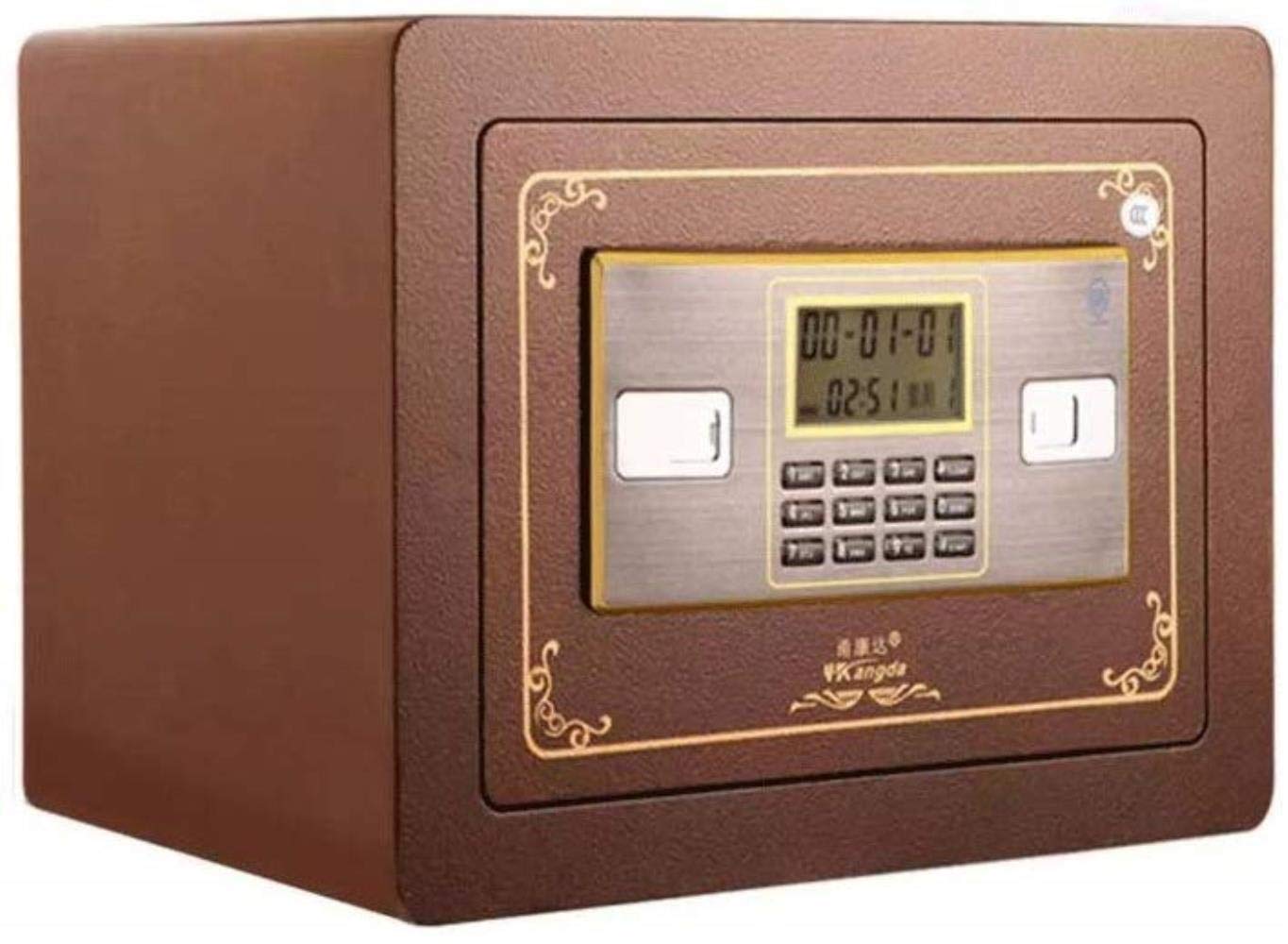 Cassaforte per Mini Home Office Forniture Antifurto Bronzo Cassaforte Casa Password Cassaforte Grande capacità Retro Style Cassaforte sicura e Durevole