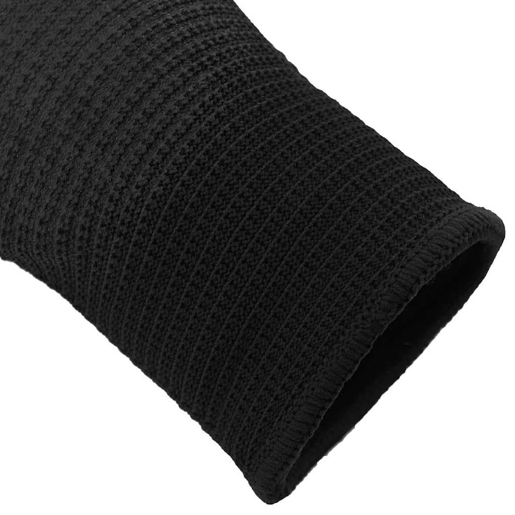Lot de 24 paires de gants de travail en polyester - Noir - Taille 10 XL - Gants de montage avec protection contre les coupures et adhérence - Pour atelier, jardin, chantier, industrie