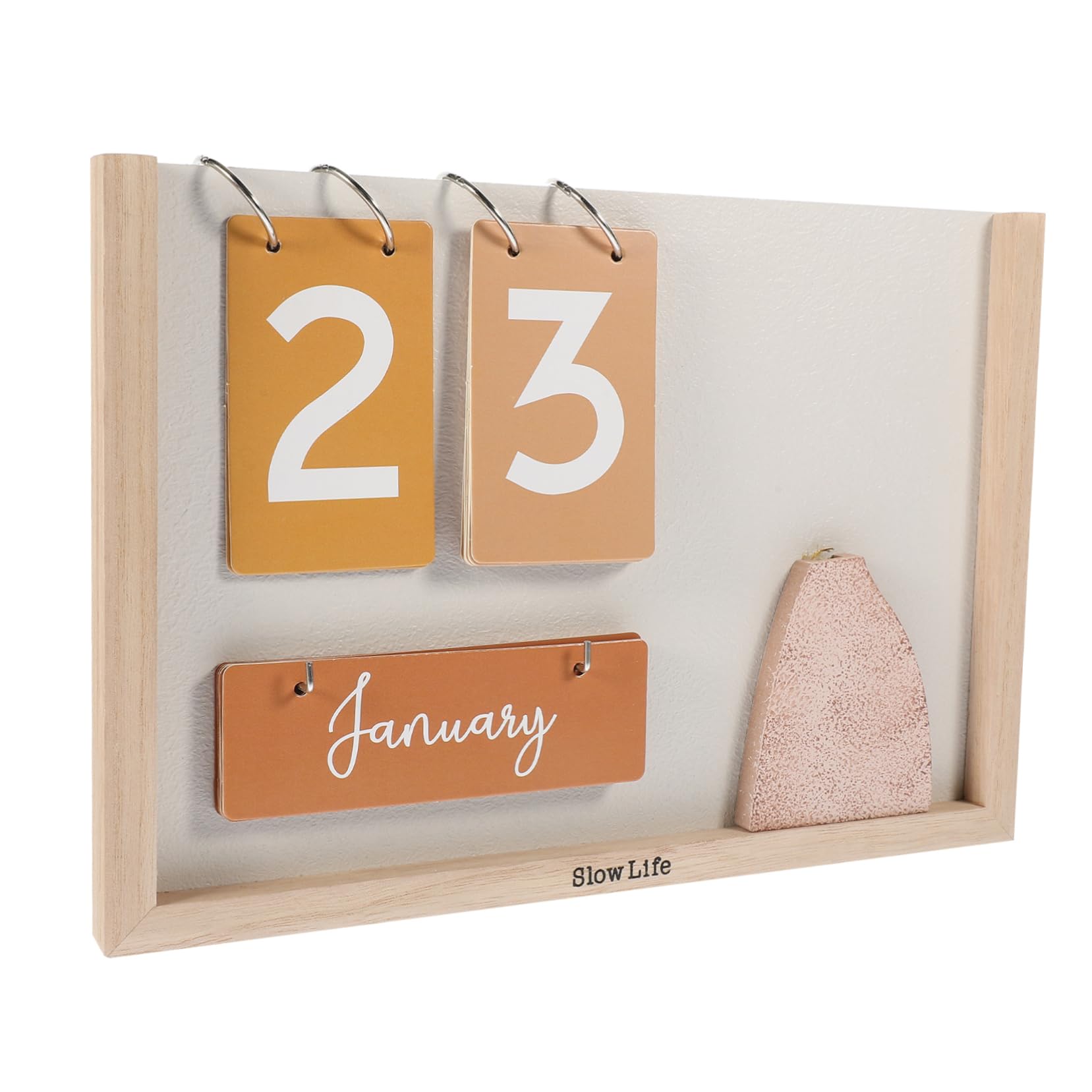 2 pz Calendario da tavolo decorativo Calendario perpetuo Decorazione per la casa Decorazione da scrivania Decorare Calendario da scrivania per ufficio Calendario Decor Ornamenti da tavolo Studio
