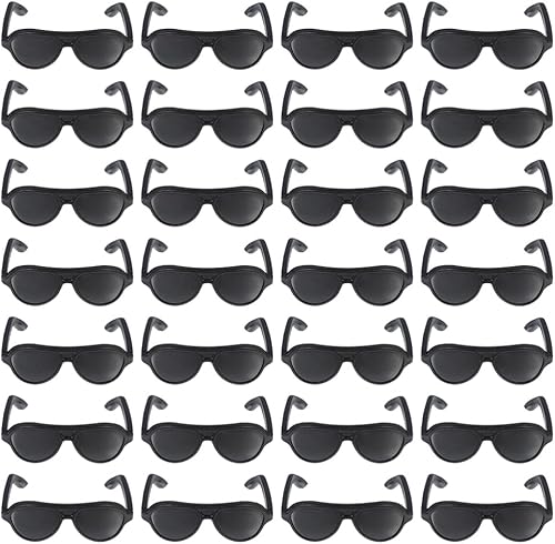 NUOBESTY 100 piezas de mini gafas de sol negras en miniatura, juguetes para niños, casa de muñecas, accesorios de manualidades