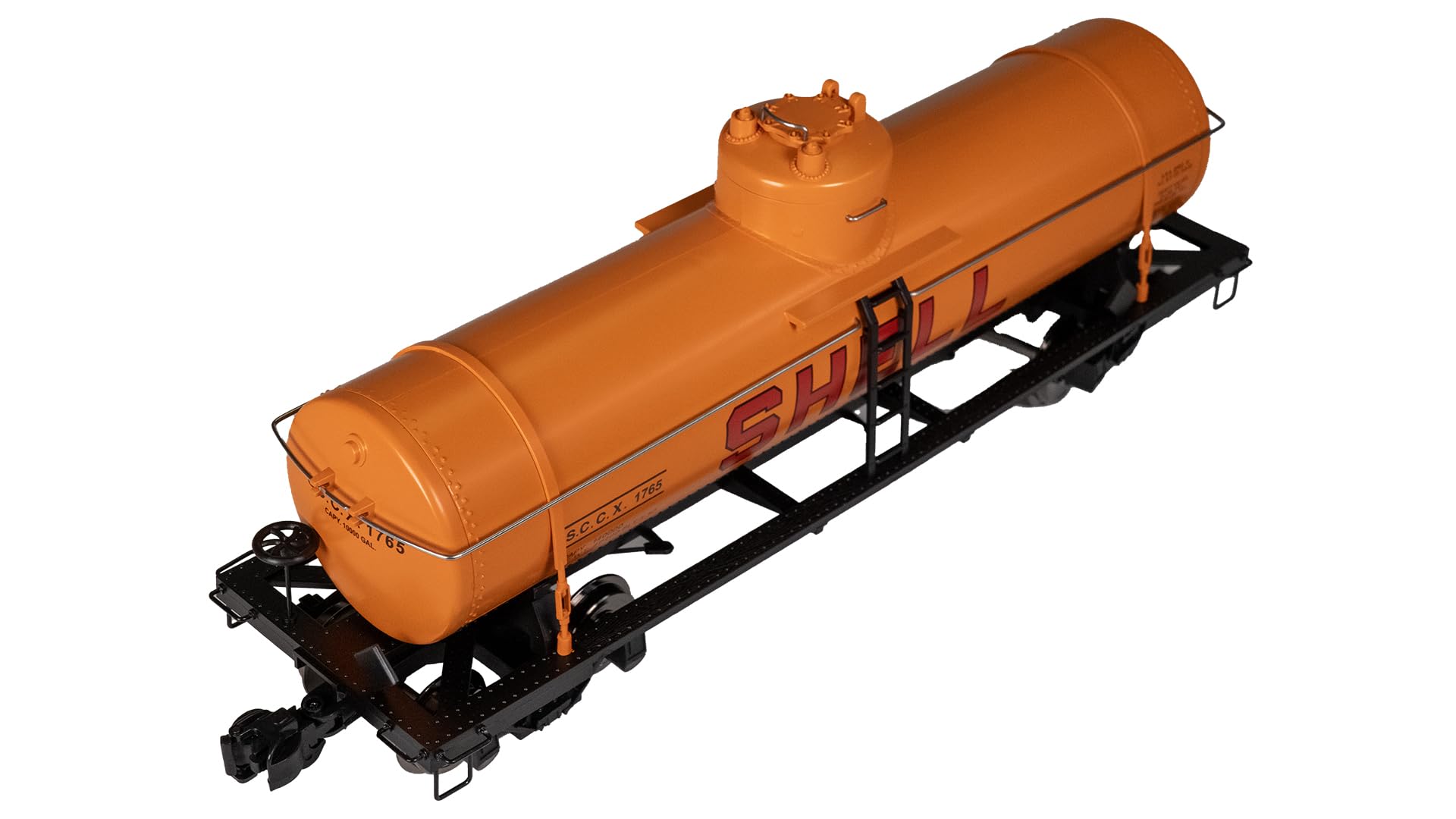 Bachmann Trains - Voitures citernes à dôme unique à l'échelle 1:29 - Shell #1765 - Grande échelle G