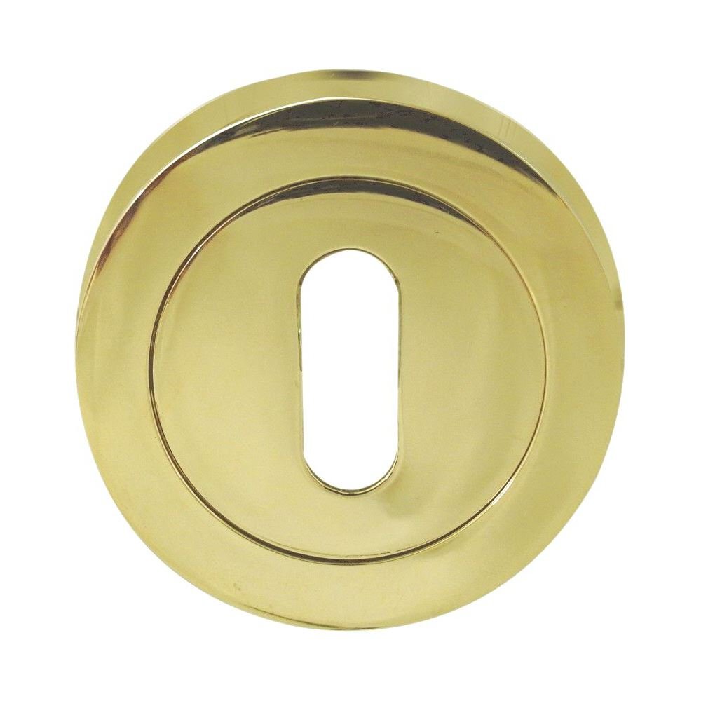 Dzina Escutcheon Keyhole 50Mm Brass Pack Of 1