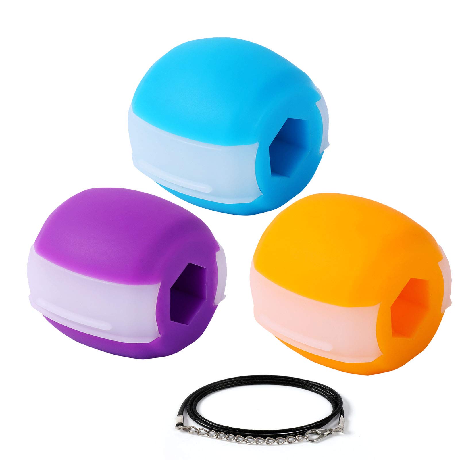 Jawline Chew Exerciser, Chin Reducer, Face Slimmer, Mouth Exerciser for Men Women, Jaw, Face, and Neck Exerciser Ball Define Jawline(3 Pcs)