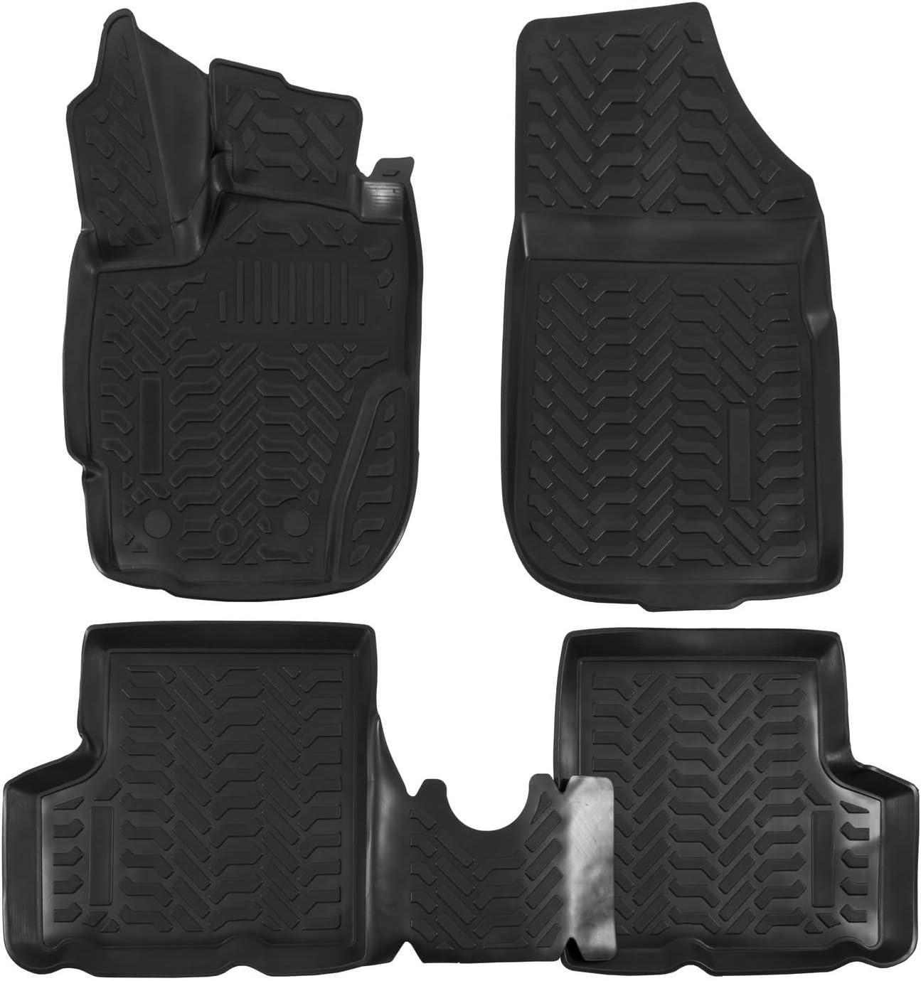 J&J AUTOMOTIVE 3D Tappeti Tappetini per Auto in TPE Gomma Premium su