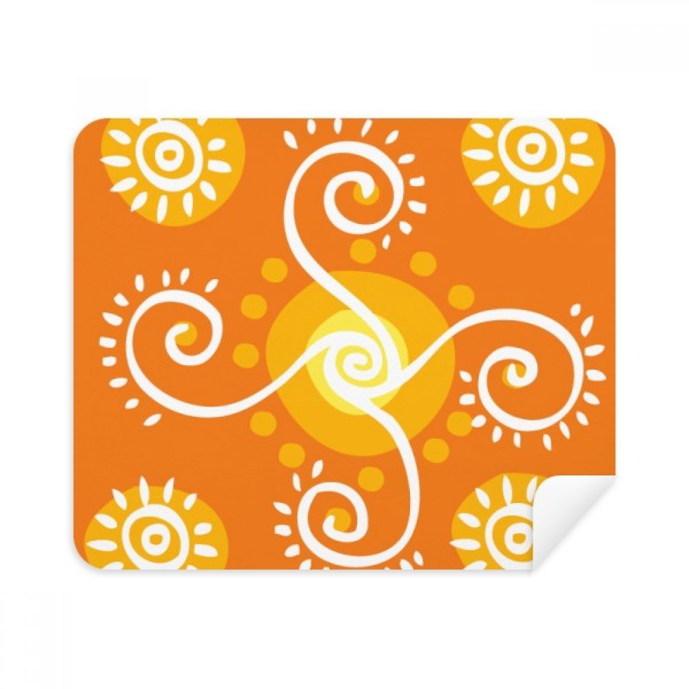 Volume Orange Mexico Totems Ancient Civilization Cleaning Cloth Screen Cleaner 2pcs Suede Fabric