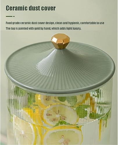 Miniatura 4 de Dispensador de bebidas de vidrio de gran capacidad con soporte para jarra de agua, tetera para fiestas al aire libre, dispensador de jugos de picnic