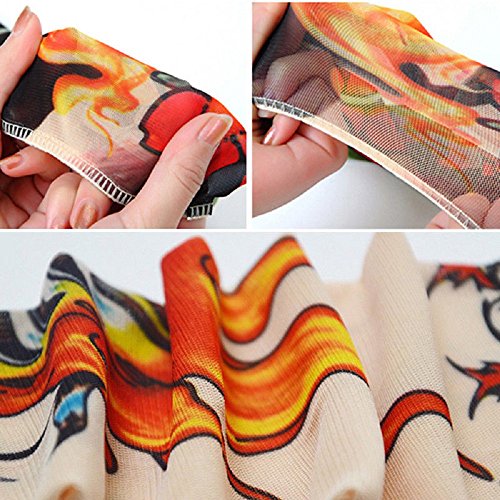 Amyzor 6pcs Temporary Tattoo Sleeves for Kids, Fake Slip On Arm Sunscreen Sleeves - Image 6