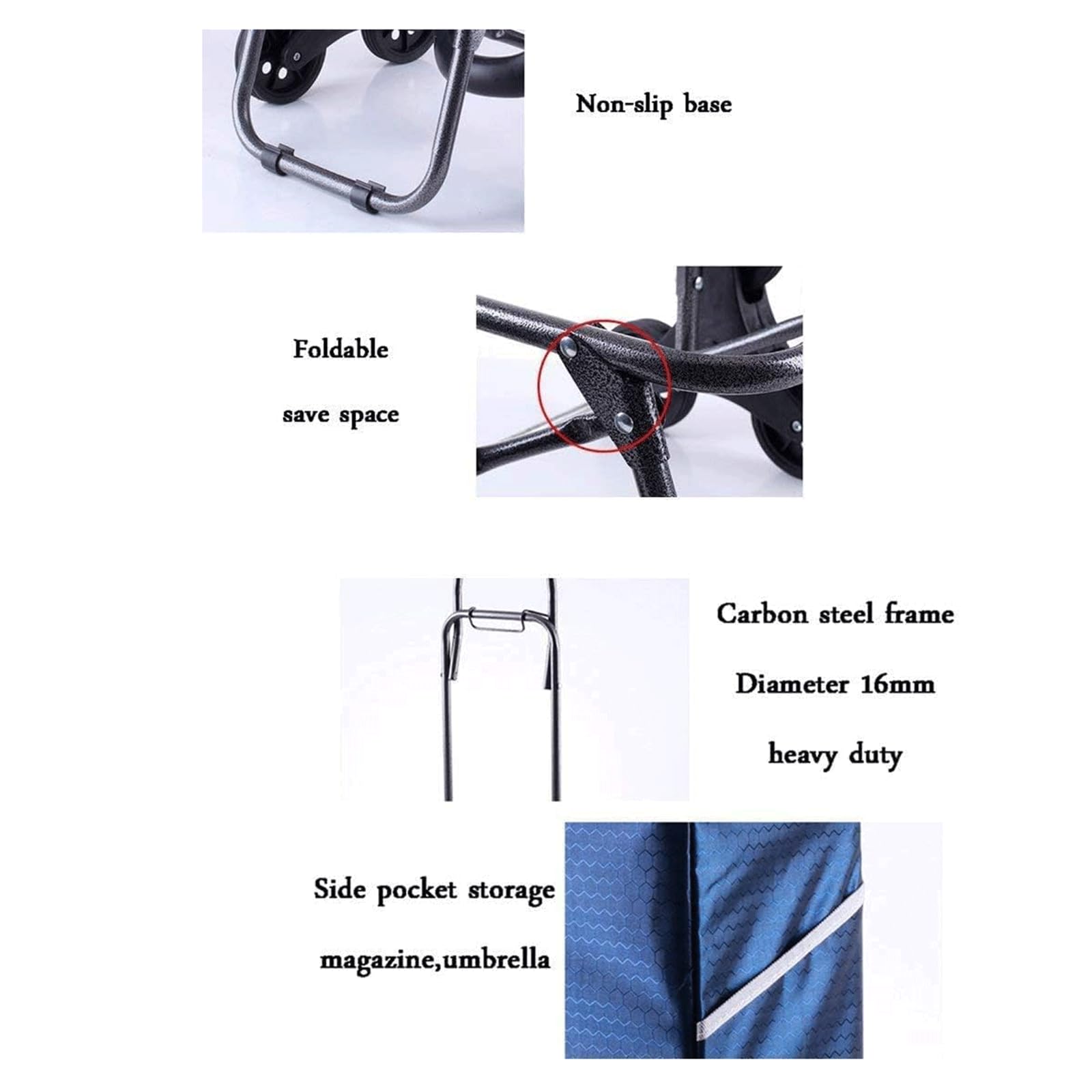 Wózek na zakupy Wózek na zakupy Lekki wózek na zakupy Składany wózek na zakupy Dom Protable Shopping Hand Truck Climb Stairs Hand Truck Koszyk spożywczy Oszczędność miejsca
