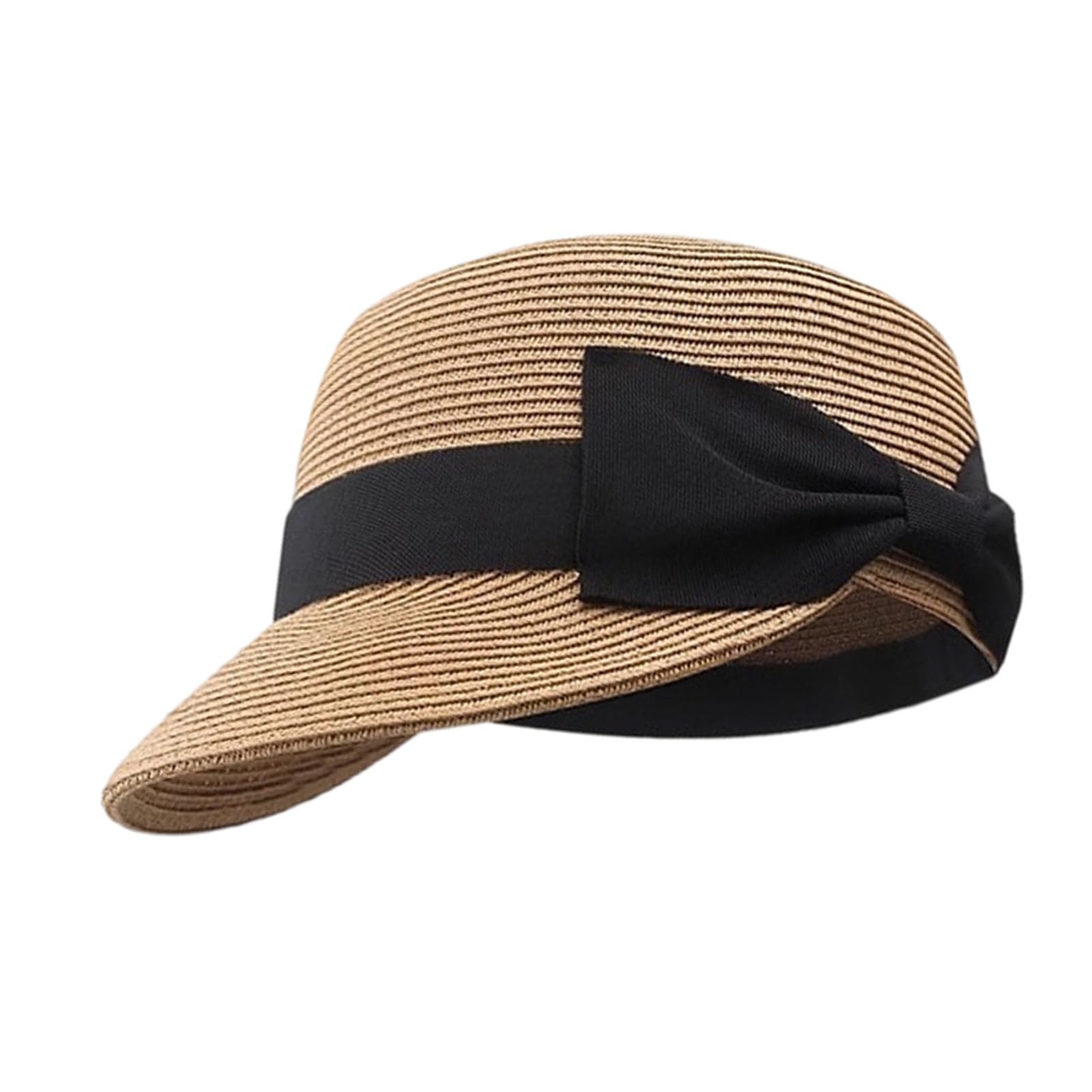 MICFENY Foldable Sun Hat With Wide Brims Comfortable Woven Straw Hat For Beach Travel And Holiday Vacation Dressingup headwear