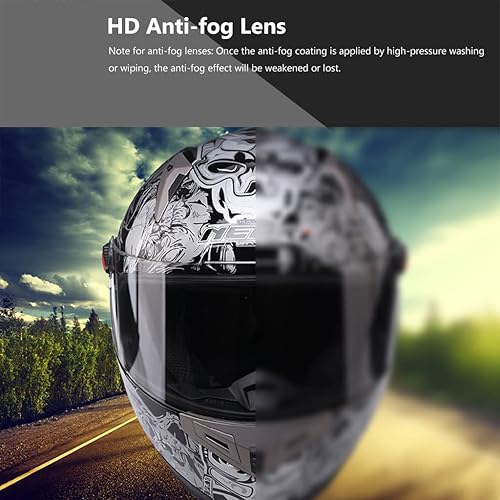 Miniatura 3 de TCTCXQG Casco de motocicleta aprobado por DOT, casco de motocicleta para adultos, jóvenes, hombres y mujeres, ligero casco de carreras de bicicleta