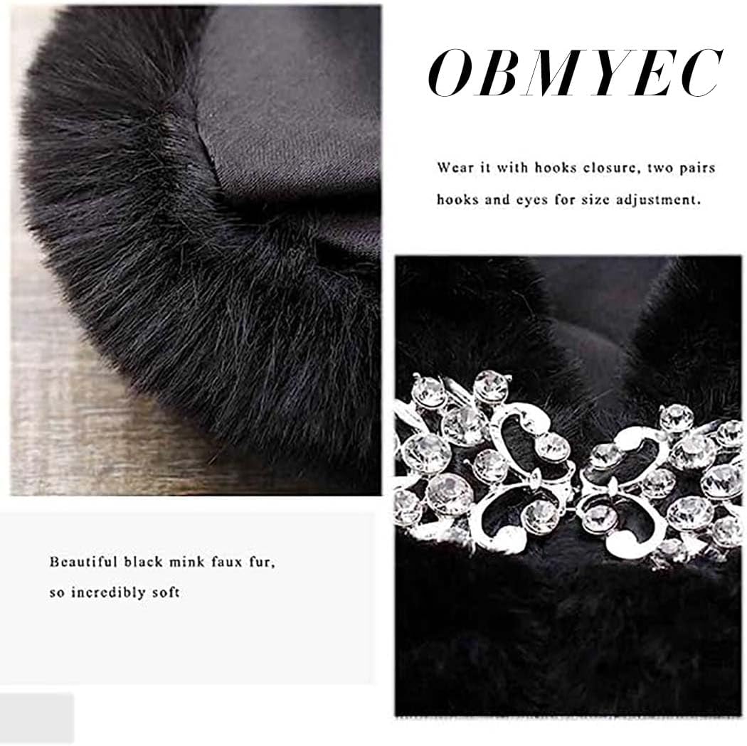 Women's Faux Fur Shawl Wraps for Wedding, Bridal Stole, Coat Cape and Scarf for Bride and Bridesmaids