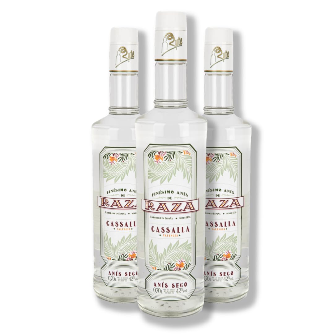 Anís Seco Cassalla 42º, (Pack de 3 Botellas de 0,70L)