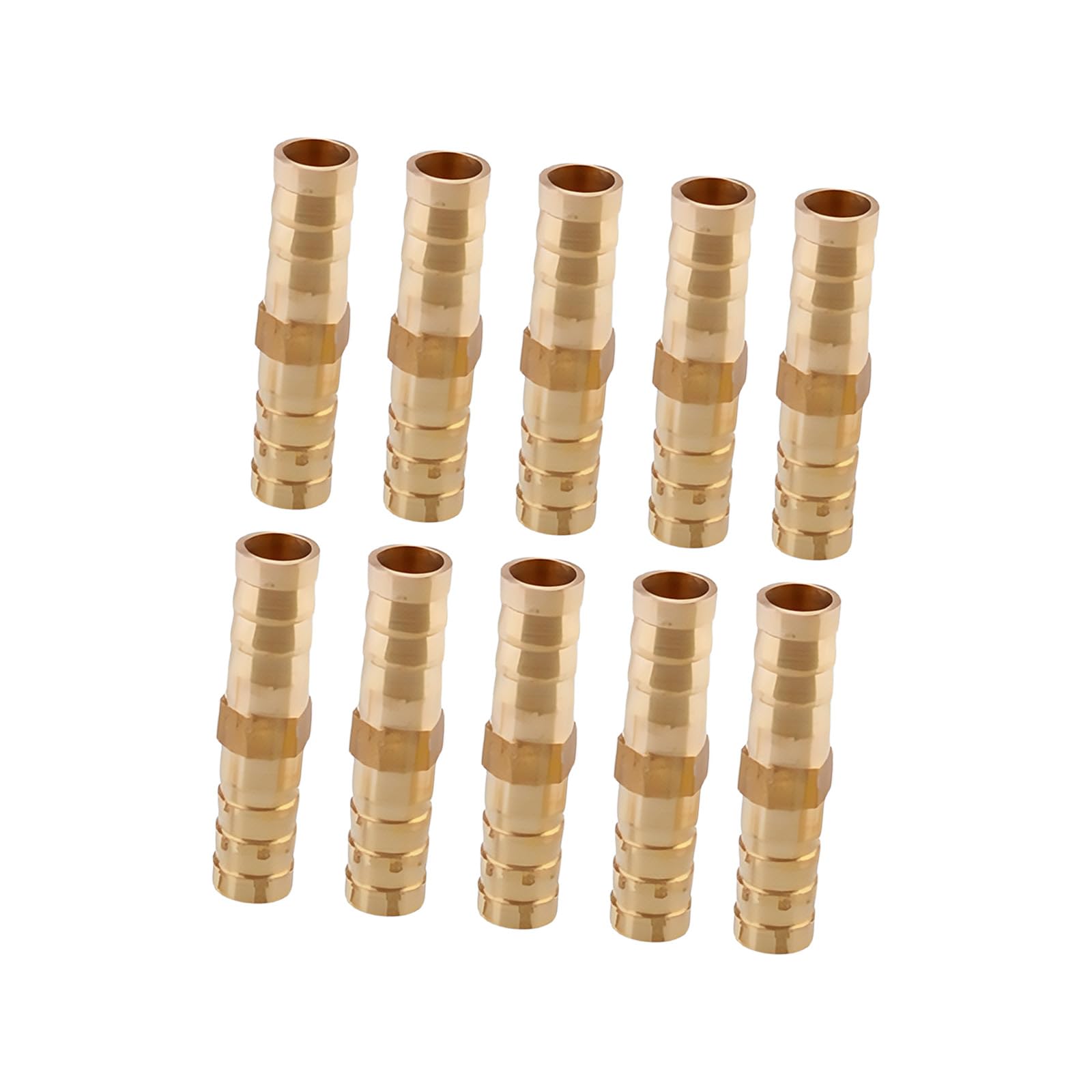 Fentency 10Mm Of 10 Erosion Resistant Brass Tube Adapters Pipe Joints Set For Plumbing Systems Maintenance & Pipe Replacement Erosion Resistant Brass Couplings