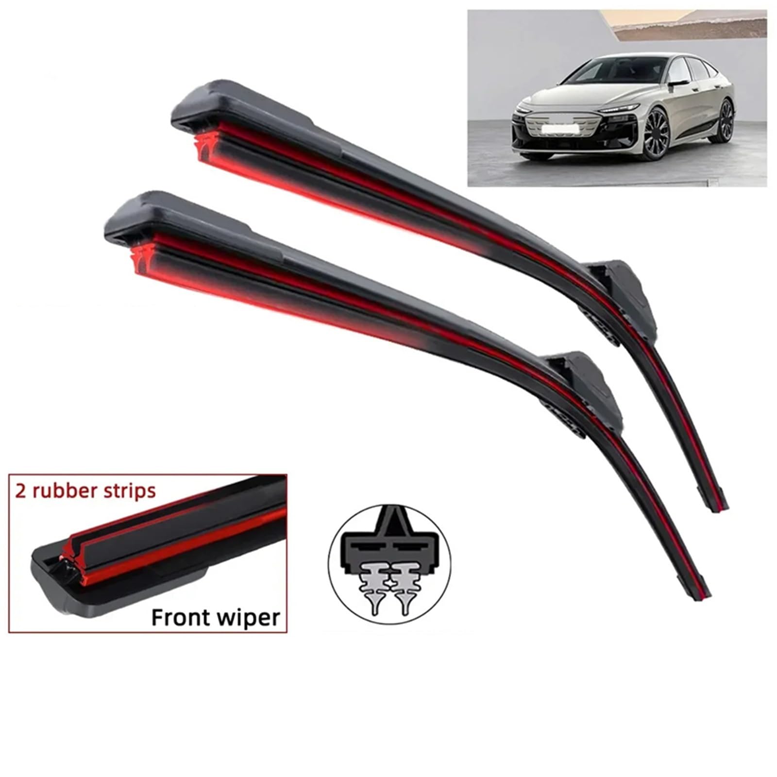 Limpiaparabrisas De Coche Compatible Con Para TT Para MK1 2003-2006 Limpiaparabrisas Delantero De Goma Doble Escobillas Cortador Accesorios Limpiaparabrisas 21"+ 21"