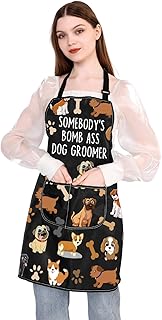 PLITI Lustige Fellpflegeschürze für Hunde, wasserdicht, mit Taschen product image