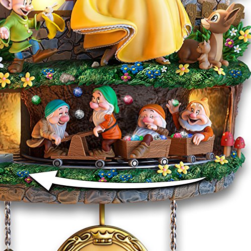 The Bradford Exchange Disney Snow White Hidden Treasure Illuminated Cuckoo Clock #TOP4